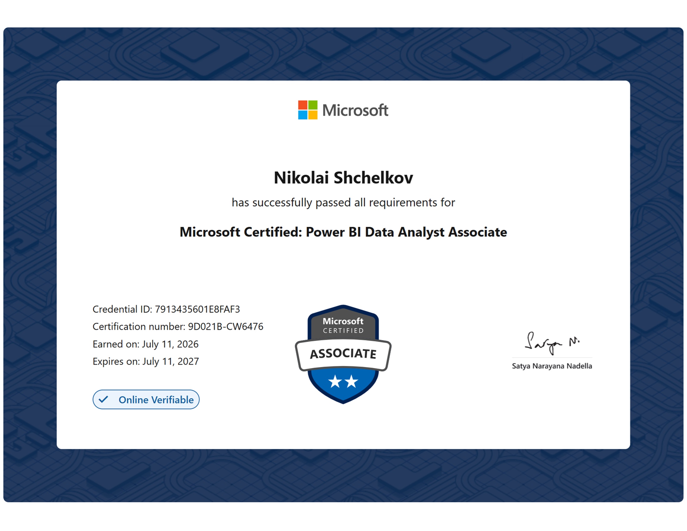Microsoft Certified: Power BI Data Analyst Associate