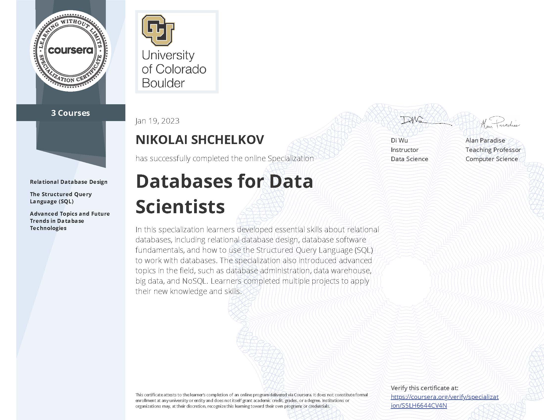 Databases for Data Scientists