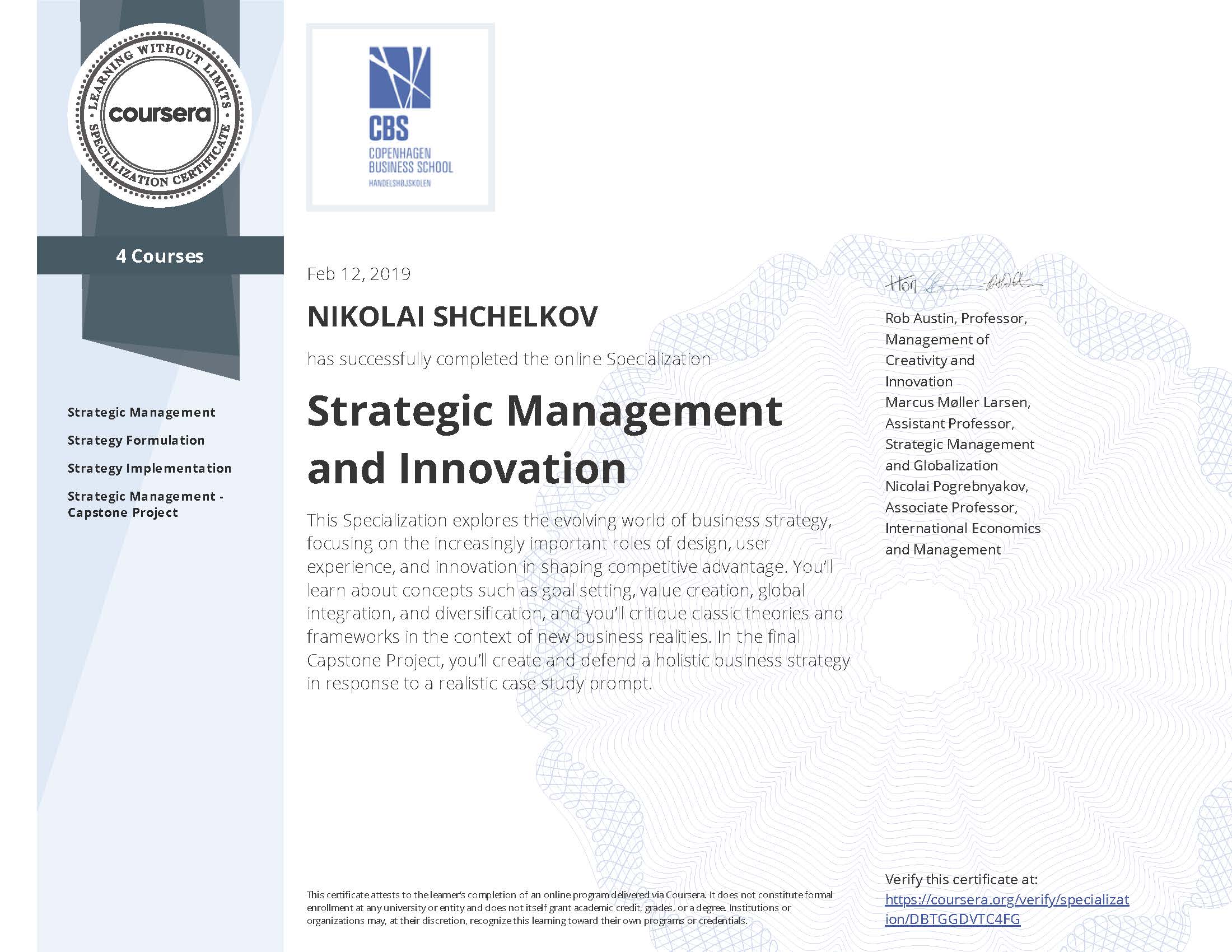 Strategic Management and Innovation